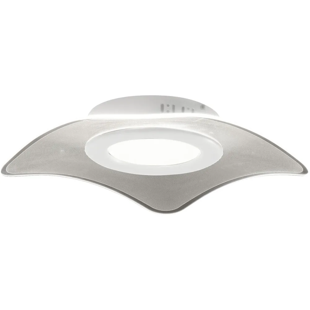 Deckenlampe Idrees Weiss 50 cm 0 cm - LED - Lichtfarbe: Warmweiss - Material: Metall/Acryl - Deckenlampe- LED Energiesparlampe