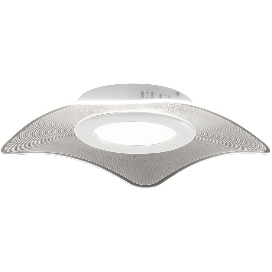 Deckenlampe Idrees Weiss 50 cm 0 cm - LED - Lichtfarbe: Warmweiss - Material: Metall/Acryl - Deckenlampe- LED Energiesparlampe