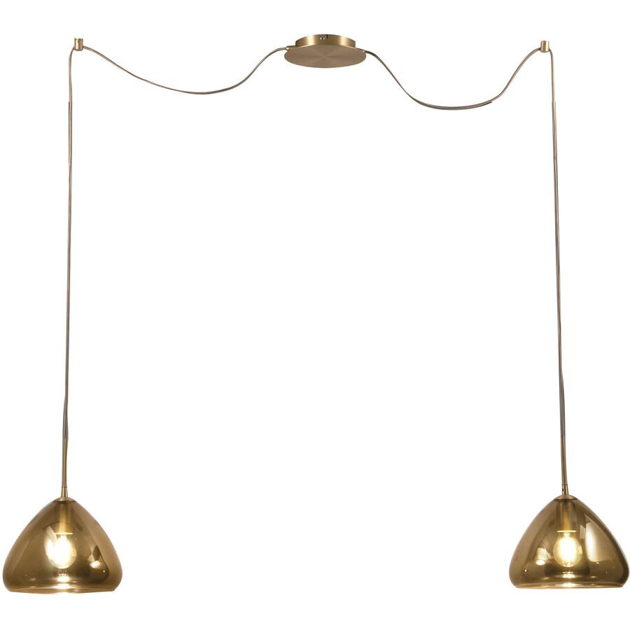 Pendellampe Ove Glas/Metall 350 cm - Farbe: messing - Material: Metall/Glas - Pendellampe