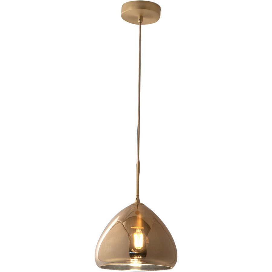 Pendellampe Ove Glas/Metall 34.5 cm 200 cm - Farbe: messing - Material: Metall/Glas - Pendellampe