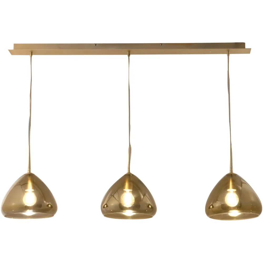 Pendellampe Ove Glas/Metall 24 cm 200 cm - Farbe: messing - Material: Metall/Glas - Pendellampe
