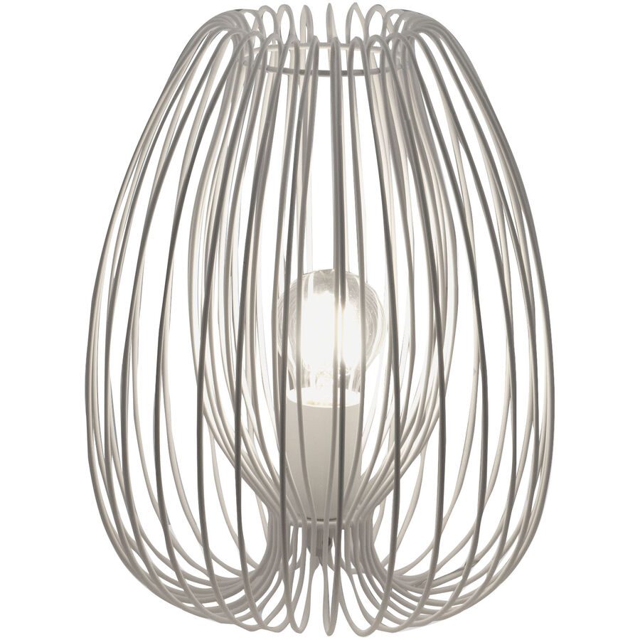 Tischlampe Aruna Weiss Metall 25 cm 31 cm - Tischlampe