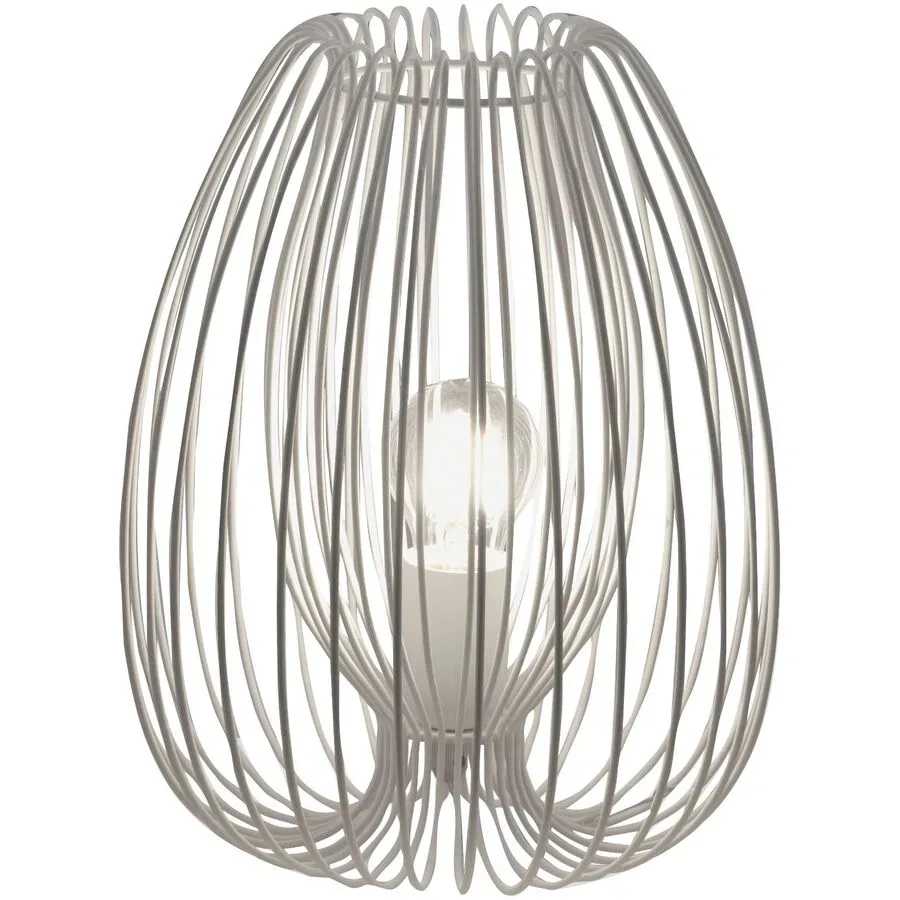 Tischlampe Aruna Weiss Metall 25 cm 31 cm - Tischlampe