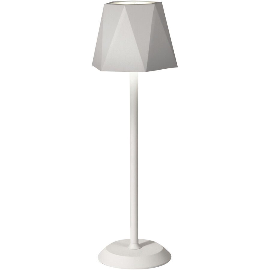 Tischlampe Keely Weiss Metall 38 cm - LED - Lichtfarbe: Warmweiss - Tischlampe- LED Energiesparlampe
