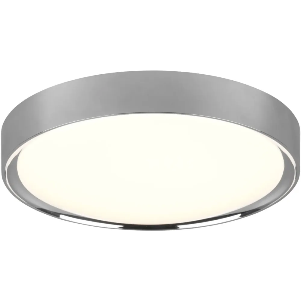 Deckenlampe Alys Grau Kunststoff 33 cm 9 cm - Farbe: chrom - LED - Lichtfarbe: Warmweiss - Deckenlampe- LED Energiesparlampe
