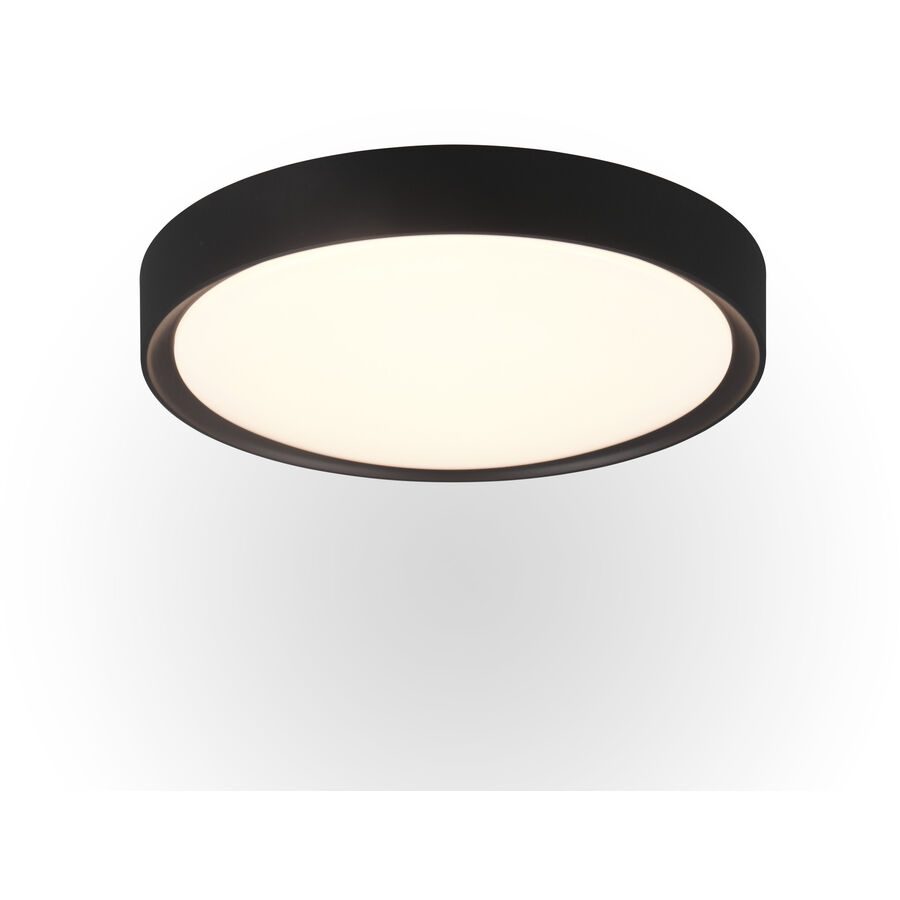Deckenlampe Alys Schwarz Kunststoff 33 cm 9 cm - Farbe: schwarz matt - LED - Lichtfarbe: Warmweiss - Deckenlampe- LED Energiesparlampe