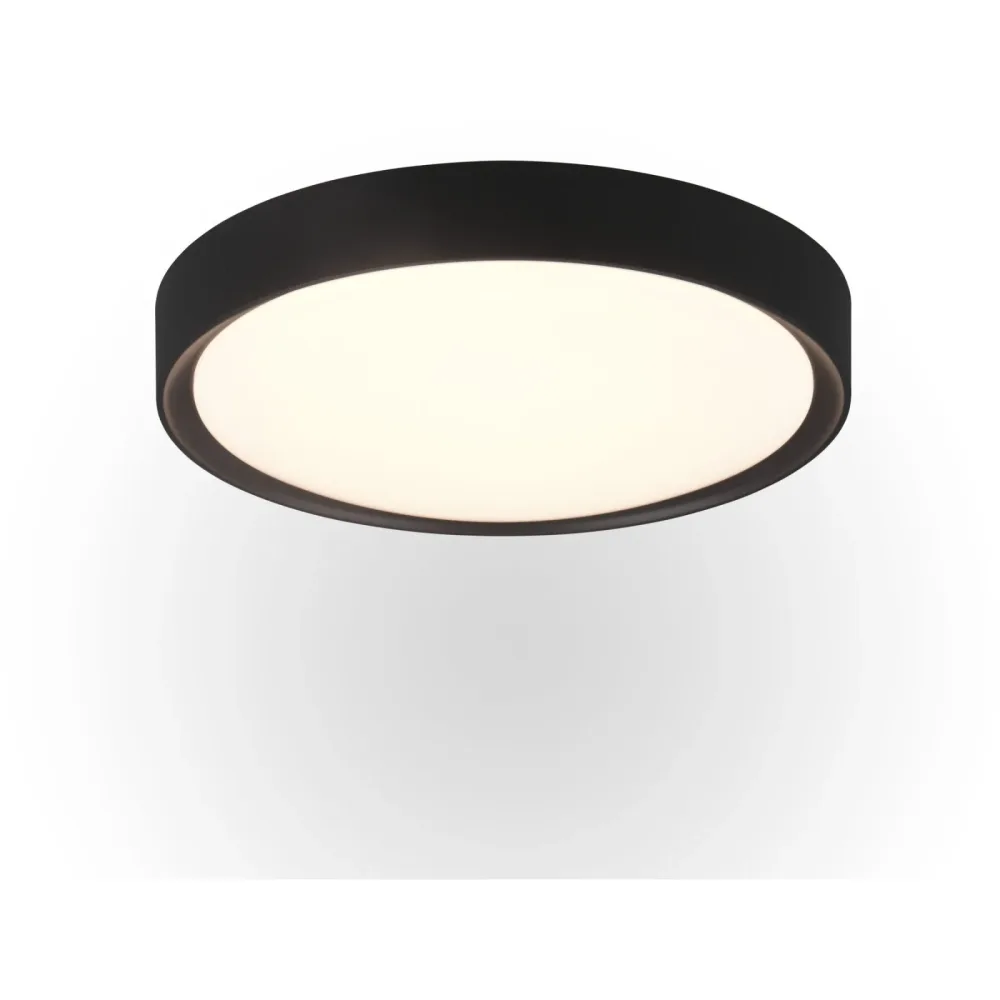 Deckenlampe Alys Schwarz Kunststoff 33 cm 9 cm - Farbe: schwarz matt - LED - Lichtfarbe: Warmweiss - Deckenlampe- LED Energiesparlampe