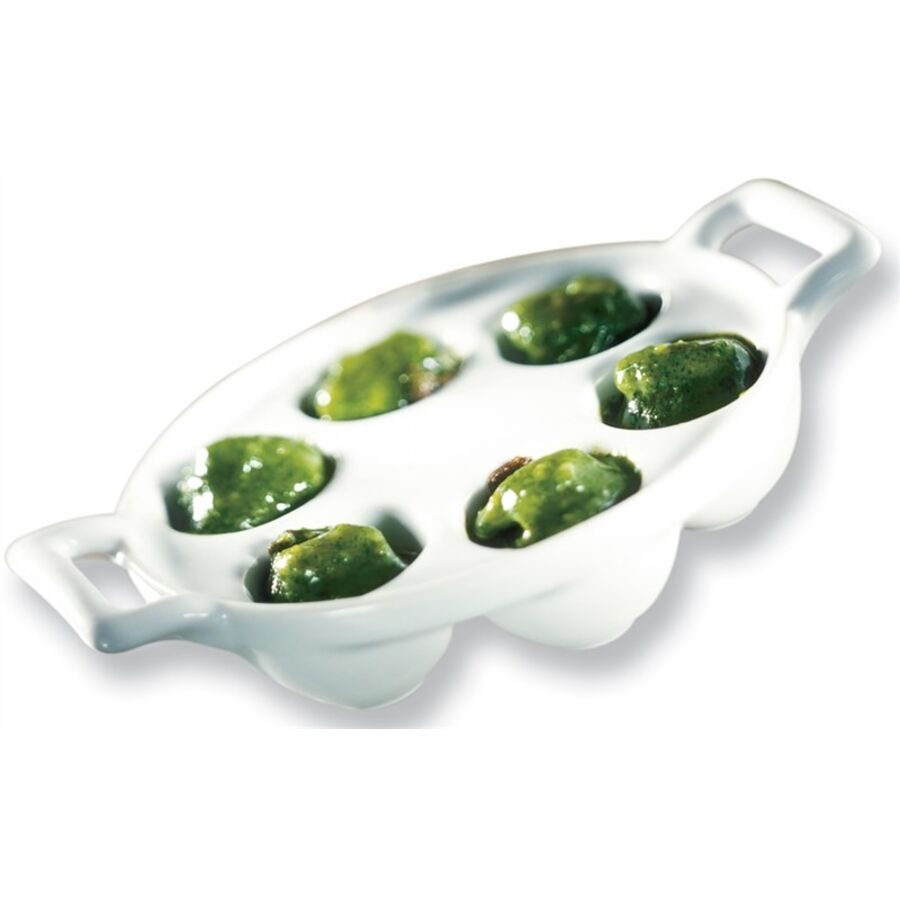 Schneckenpfanne Revol Weiss Porzellan 14 cm 4 cm 14 cm - Schneckenpfanne