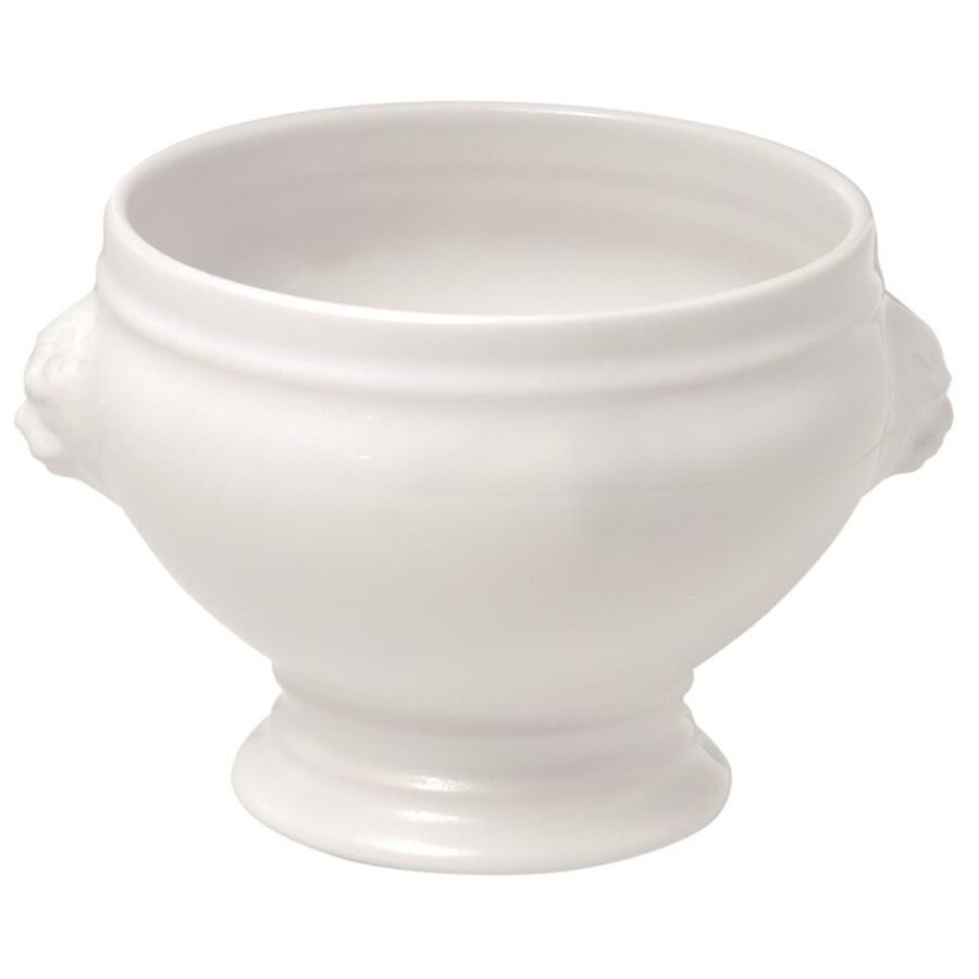 Revol Suppenschüssel Löwenkopf Weiss Porzellan 11.5 cm 9 cm - Suppenschüssel