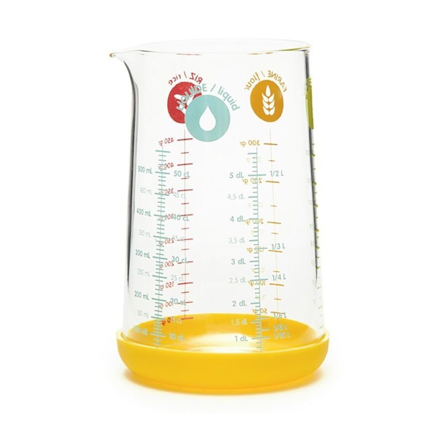 Diverse Messbecher Pebbly Gelb Glas/Kunststoff 0.5 l - Material: Glas/Silikon - Messbecher