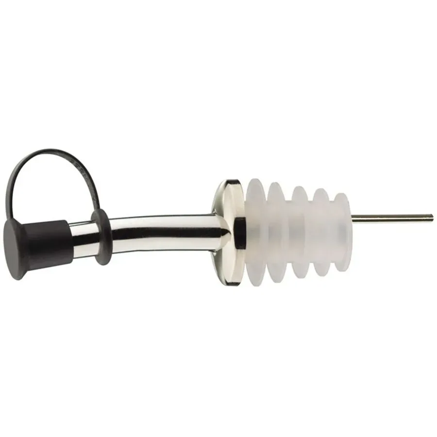 12er Flaschenausgiesser 18/10 mit Silikonkork mit Käppchen