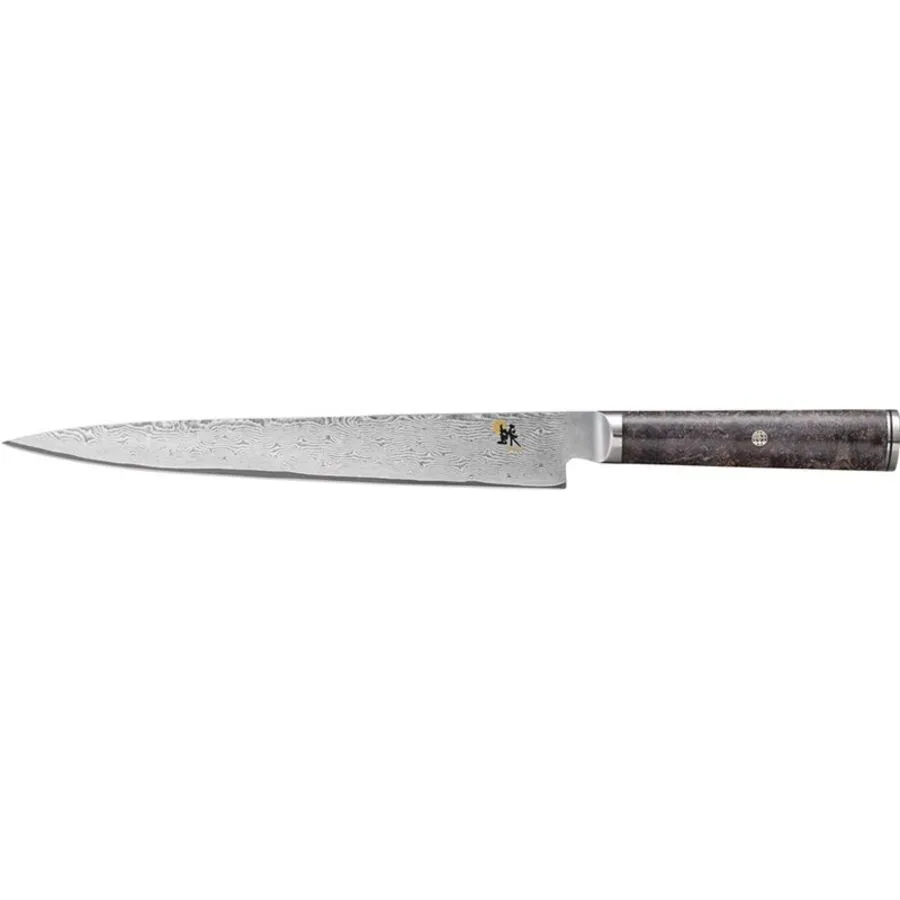 Tranchiermesser Miyabi Silber Stahl 38.1 cm 3.6 cm - Material: MC66-Pulverstahl / Schwarz-Ahorn - Tranchiermesser