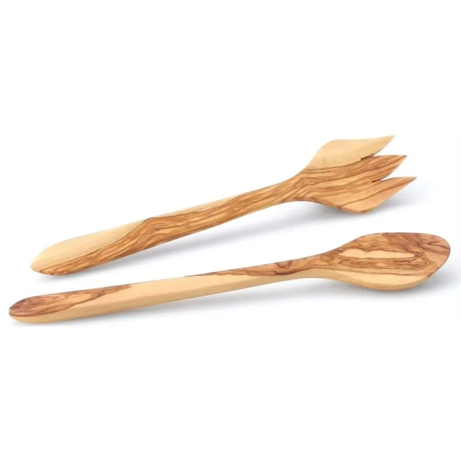 Salatbesteck Continenta Braun Holz 0 cm - Farbe: Olivenholz - Salatbesteck