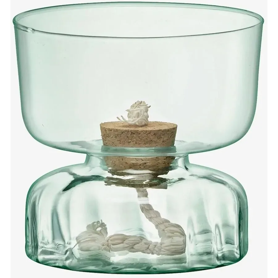 LSA International Vase Canopy Transparent Glas/Kork 12.9 cm - Farbe: klar - Vase