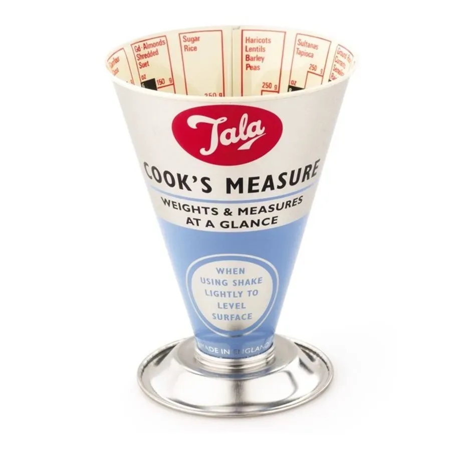 1950s Cooks Messbecher weissblau