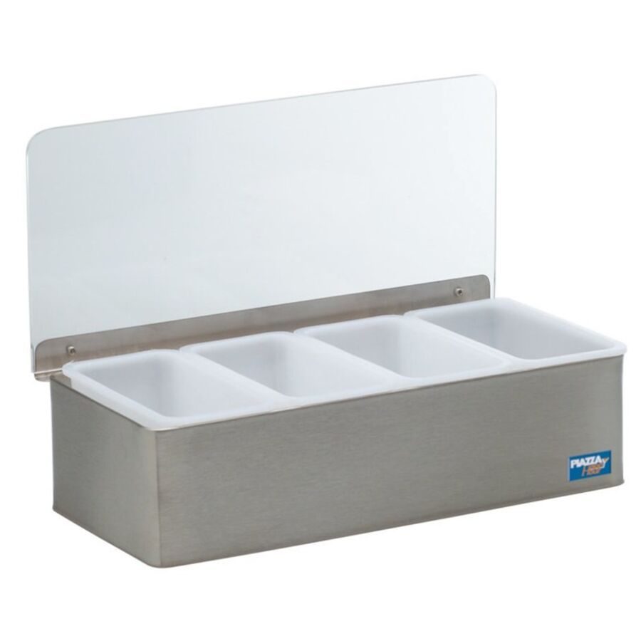 Aufbewahrungsbox Piazza Silber Edelstahl/Kunststoff 9 cm 30 cm - Aufbewahrungsbox