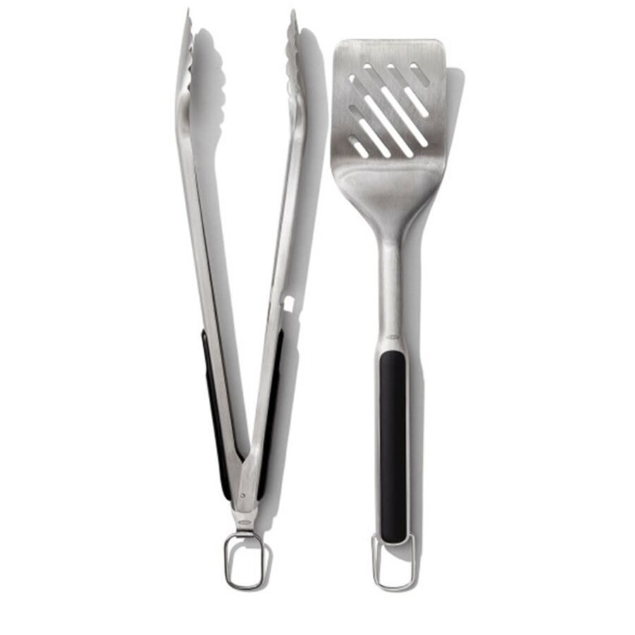 Grillzange Oxo Schwarz/Silber Edelstahl/Polyethylen 3.94 cm - Material: Edelstahl/Polypropylen - Grillzange