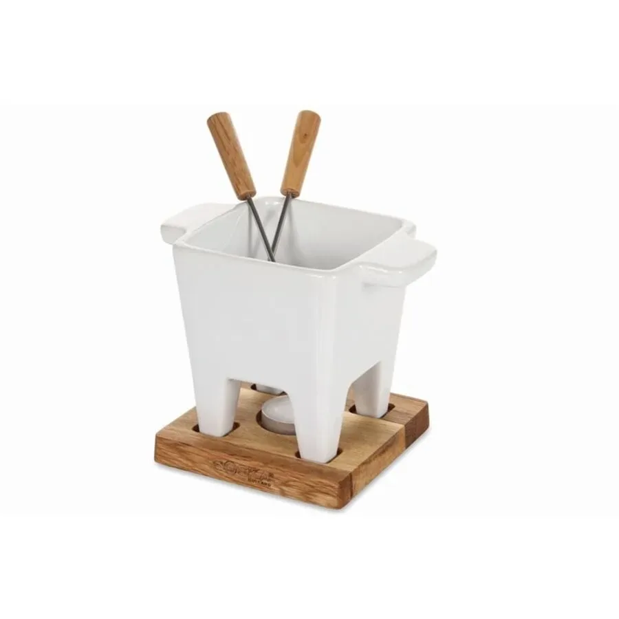 Diverse Fondue-Set Tapas Weiss Keramik/Stahl 0.3 l - Fondue-Set