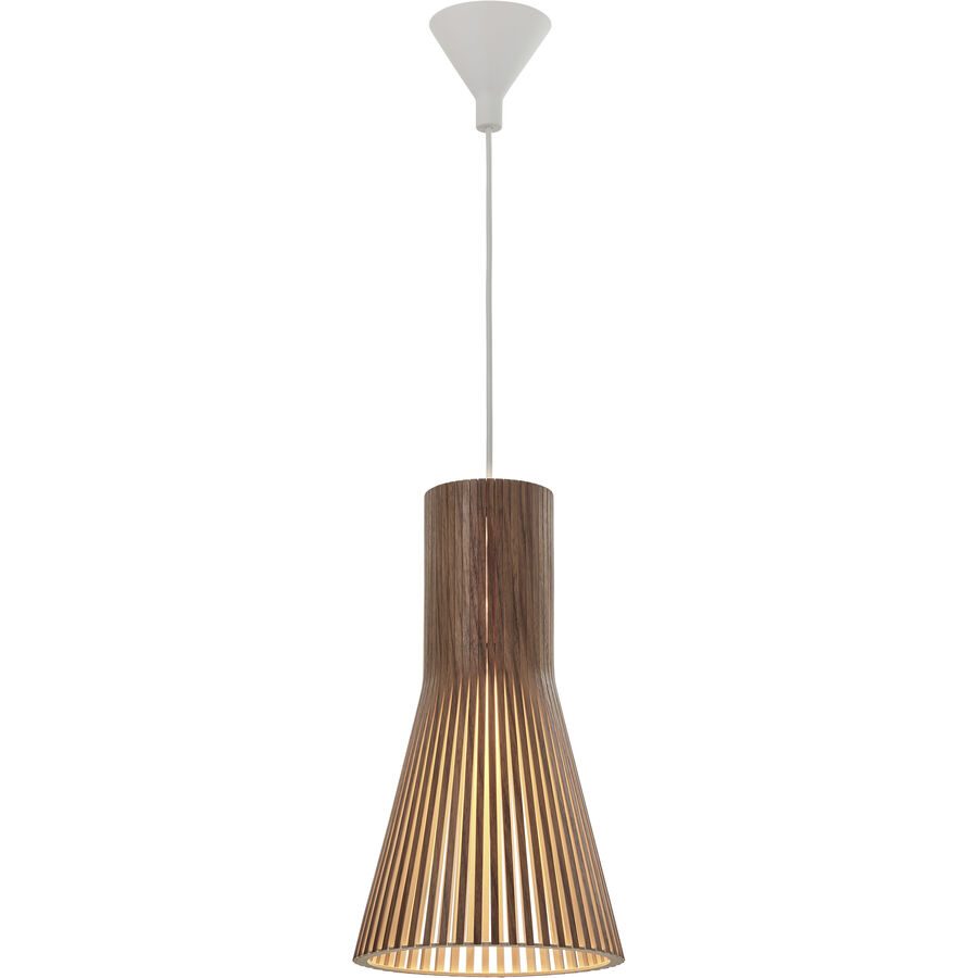Secto Design Pendellampe Secto Small Braun/Weiss Holz 25 cm 45 cm - LED - Lichtfarbe: Warmweiss - Material: Birke - Pendellampe- LED Energiesparlampe