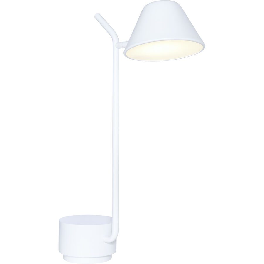 Tischlampe Kian Weiss Metall 33 cm 55 cm - LED - Lichtfarbe: Extra warmweiss - Tischlampe- LED Energiesparlampe