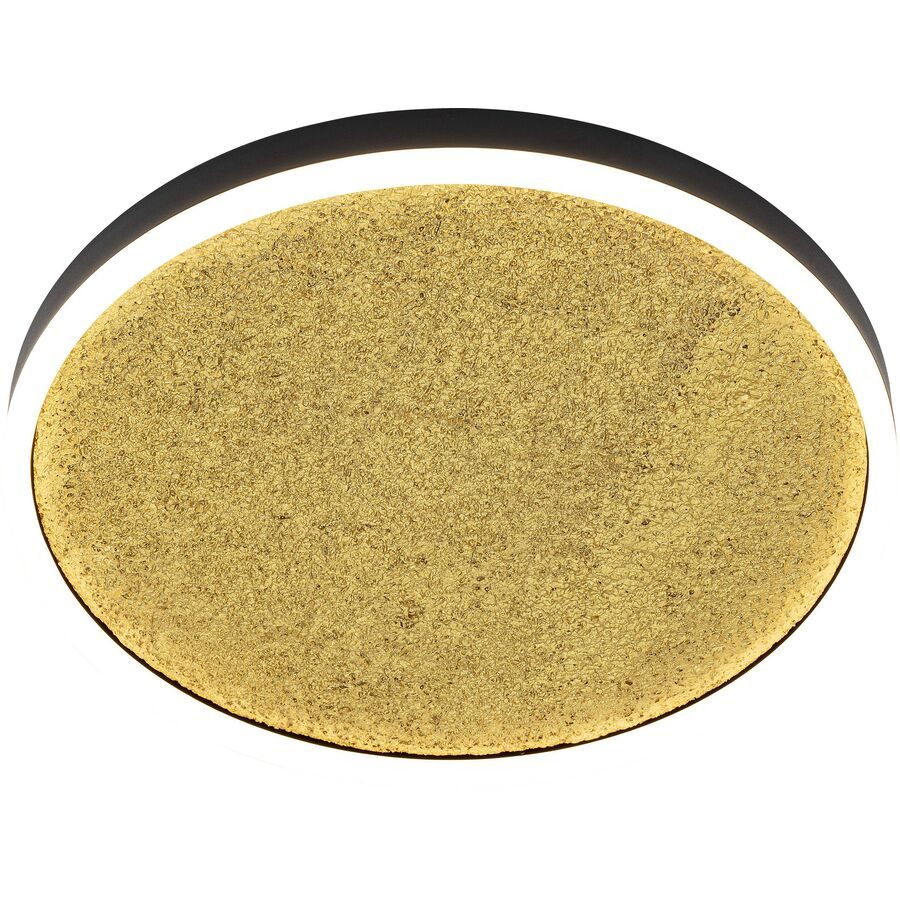 Deckenlampe Aian Gold/Schwarz Kunststoff/Metall 40 cm 6 cm - Farbe: schwarz-gold - LED - Lichtfarbe: Warmweiss - Kaltes Tagesweiss - Material: