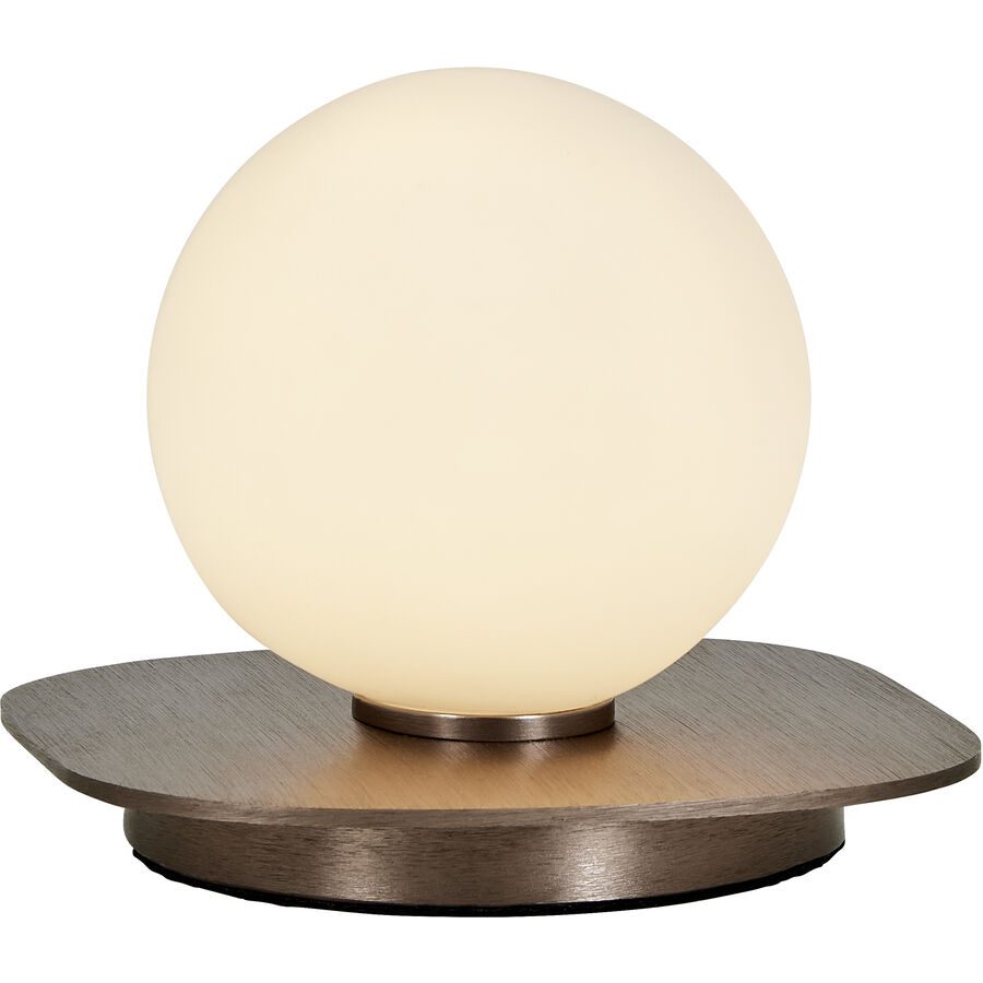 Tischlampe Lien Braun Aluminium/Glas 14 cm 10 cm - Tischlampe