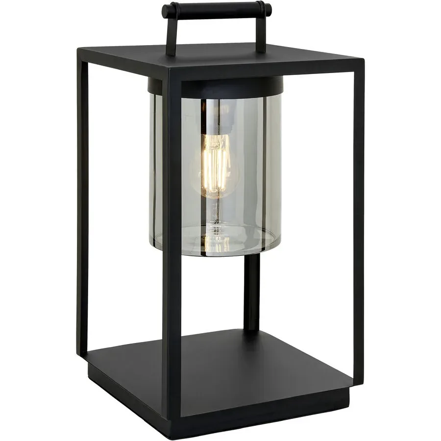 Aussenlampe Benne Schwarz Glas/Metall 24 cm 45 cm - Material: Metall/Glas - Aussenlampe