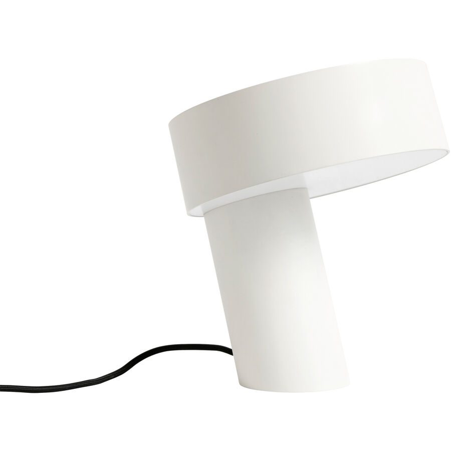 Designer-Tischlampe HAY Slant E27 weiss H 28 cm - LED - Material: Aluminium - Designer-Tischlampe- LED Energiesparlampe