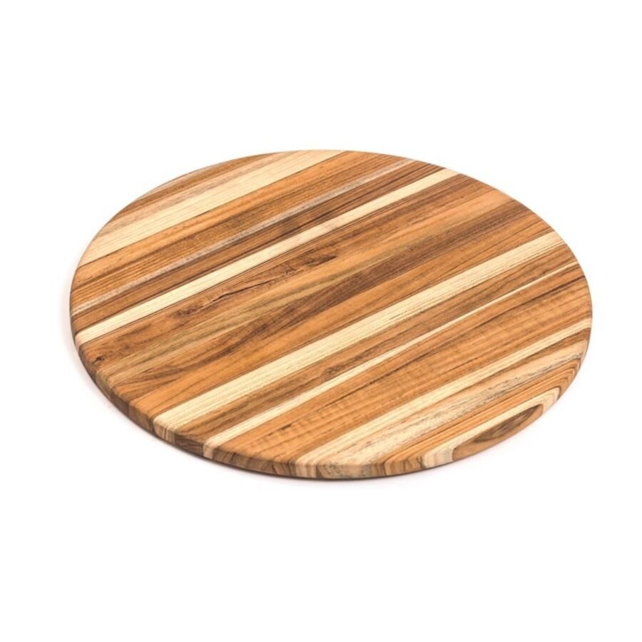 TEAKHAUS Schneidebrett Teak Haus Braun Holz 33 cm 33 cm - Farbe: natur - Material: Teakholz massiv