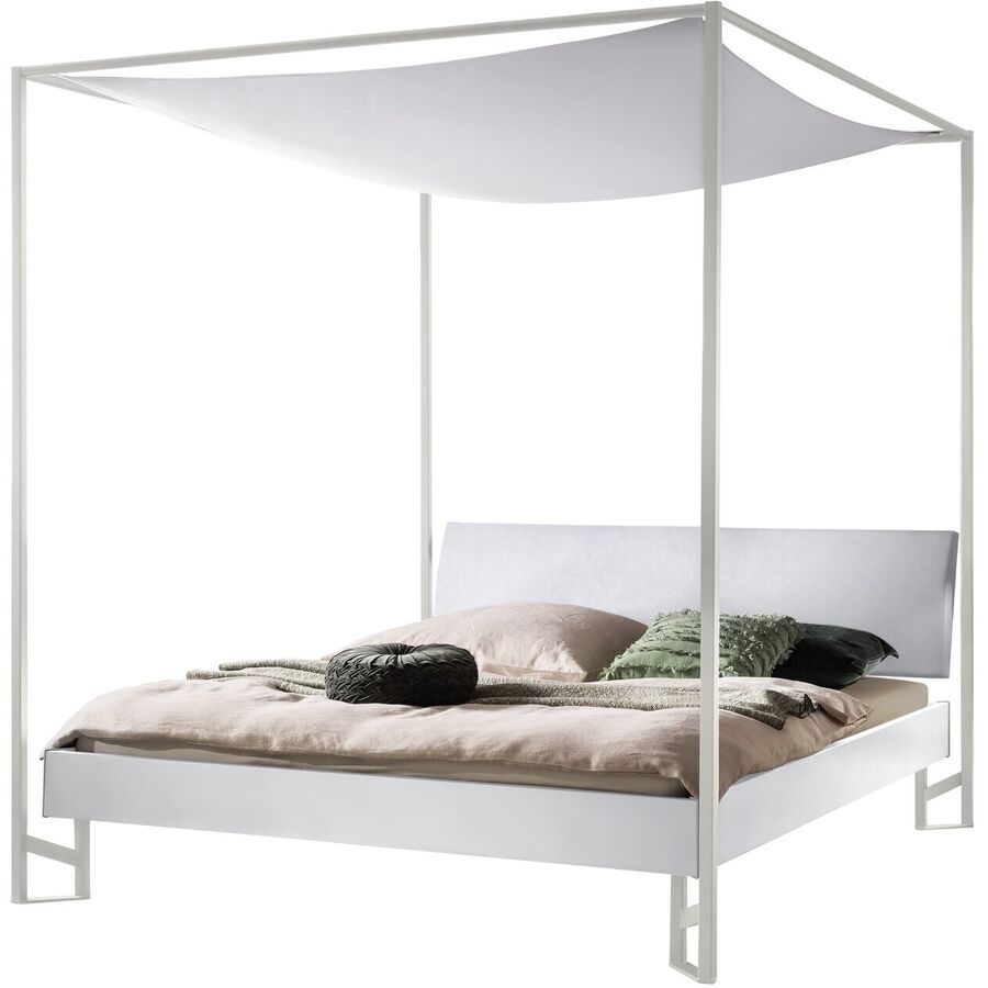 Hasena Himmelbett Migos Weiss Holz 160 x 200 cm - Material: MDF - Himmelbett