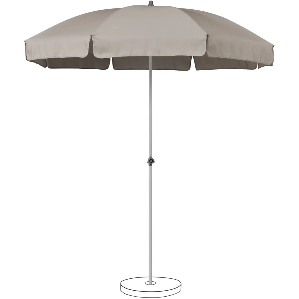 Suncomfort BY GLATZ Sonnenschirm Siesta grau B 200 T 200 cm - Sonnenschirm