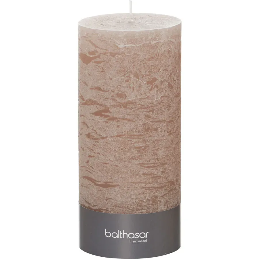 Balthasar - Zylinderkerze, 90X200MM, Taupe