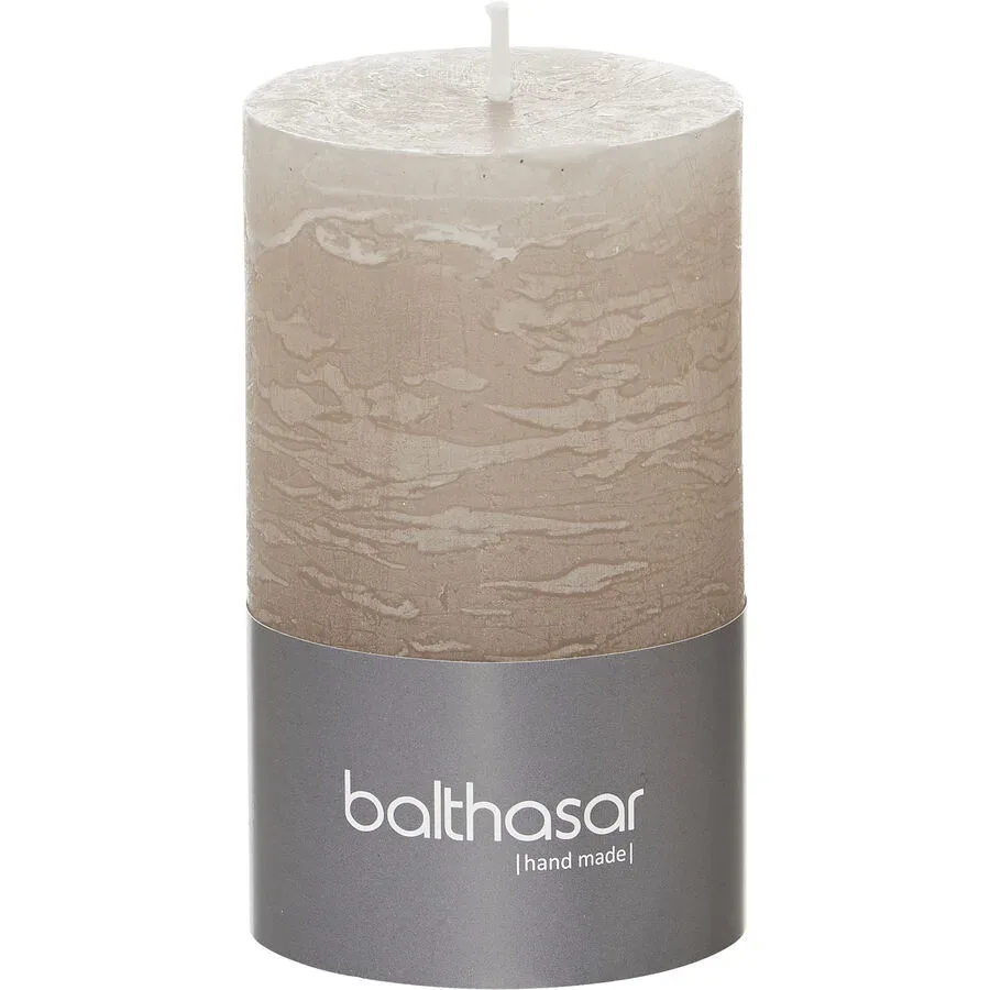 Balthasar - Zylinderkerze, 60X100MM, Taupe