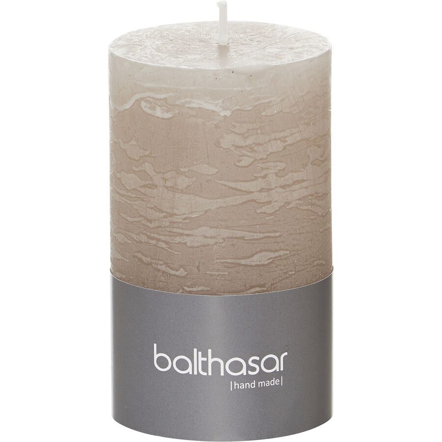 Balthasar - Zylinderkerze, 60X100MM, Taupe