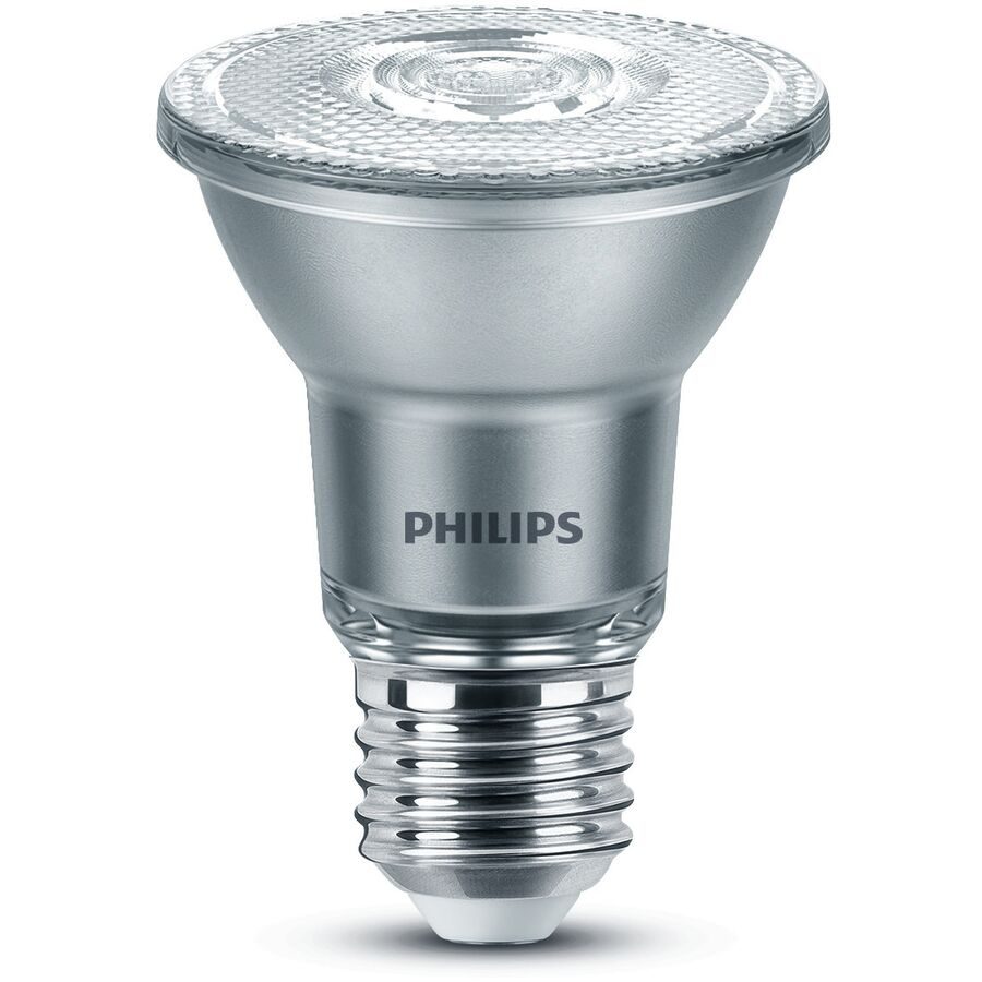 Philips Glas E27 6 W - Farbe: Silber - LED - Lichtfarbe: Extra warmweiss - Leuchtmittel- LED Leuchtmittel
