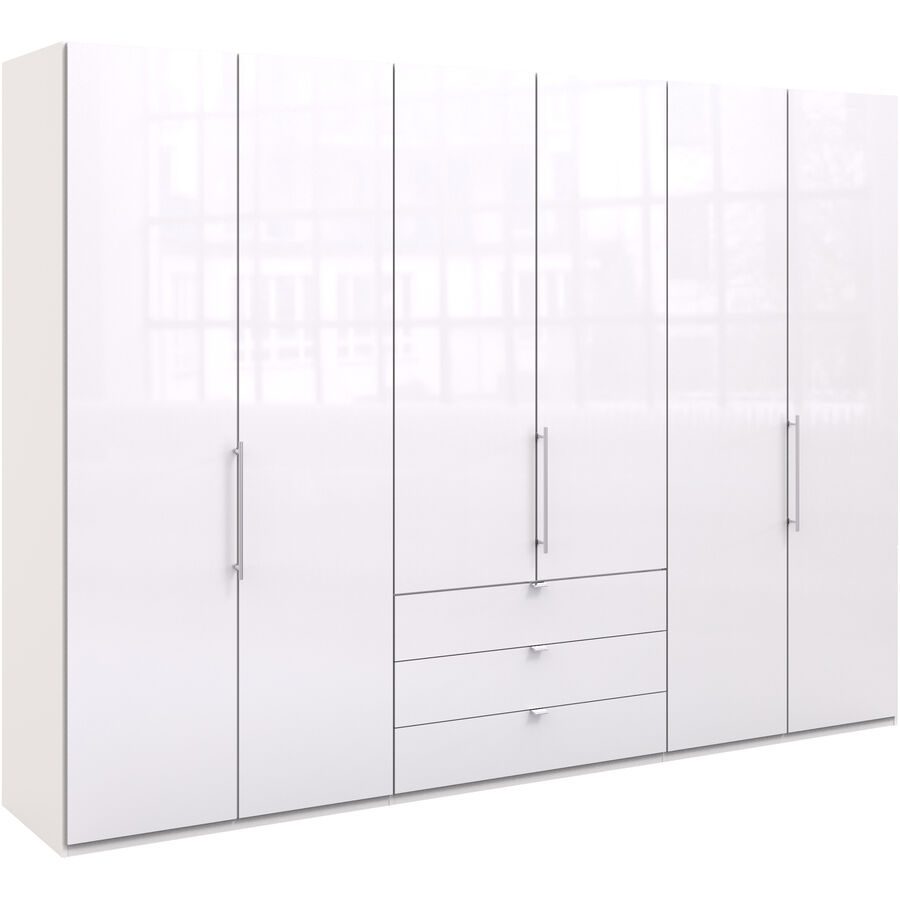 Kleiderschrank Folt Weiss Holzwerkstoff 300 cm 58 cm 216 cm - Kleiderschrank