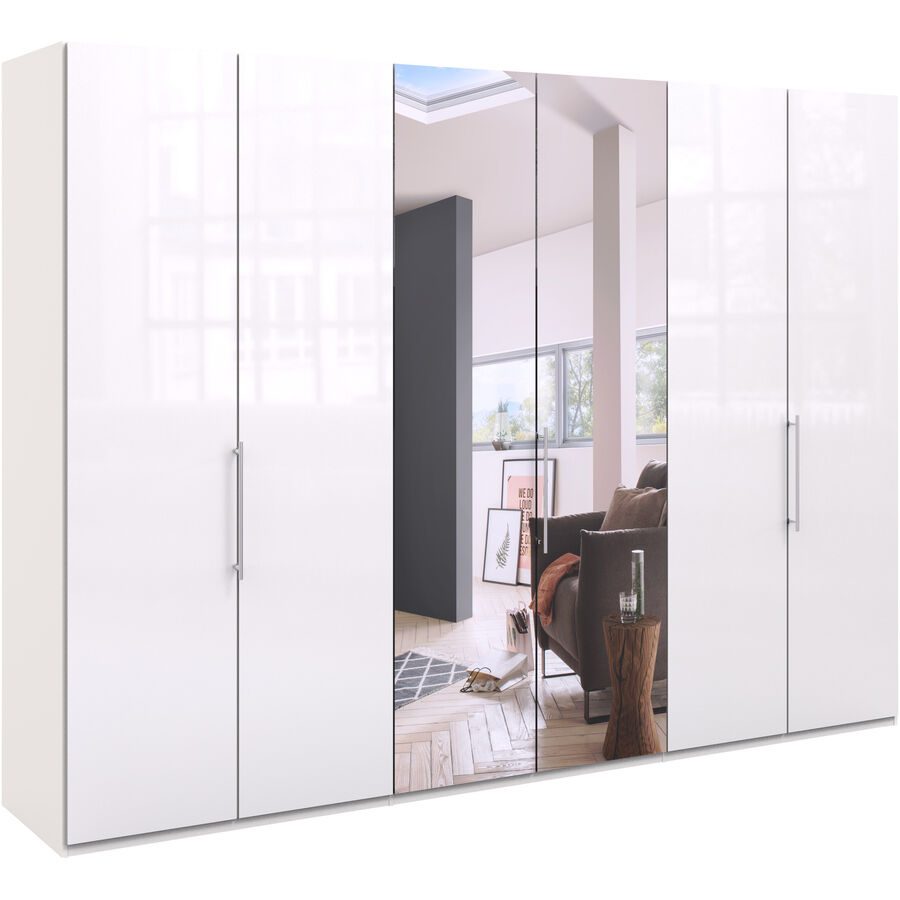 Kleiderschrank Folt Weiss Holzwerkstoff 300 cm 58 cm 216 cm - Kleiderschrank
