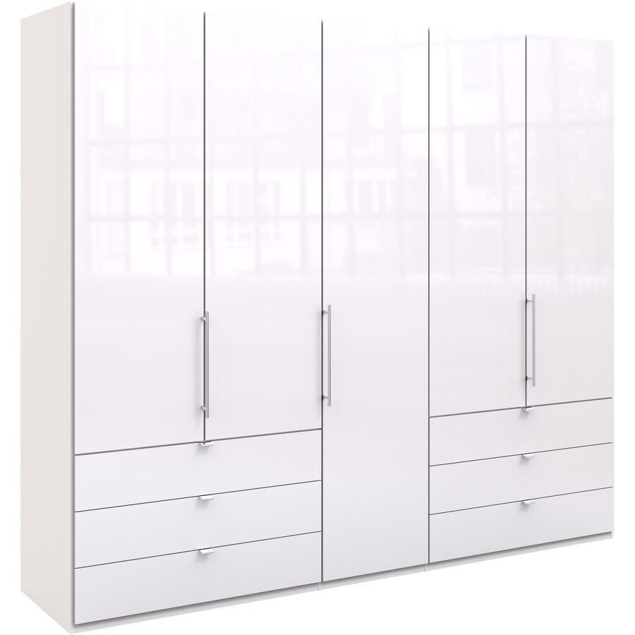 Kleiderschrank Folt Weiss Holzwerkstoff 250 cm 58 cm 216 cm - Kleiderschrank
