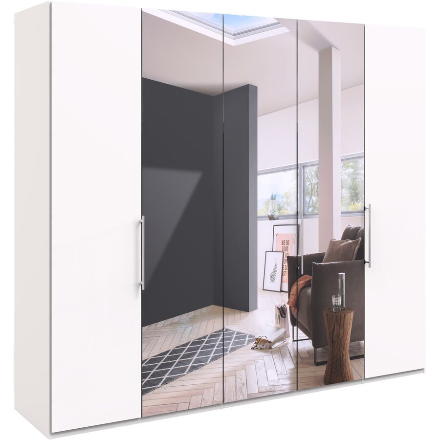 Kleiderschrank Folt Weiss Holzwerkstoff 250 cm 58 cm 216 cm - Kleiderschrank