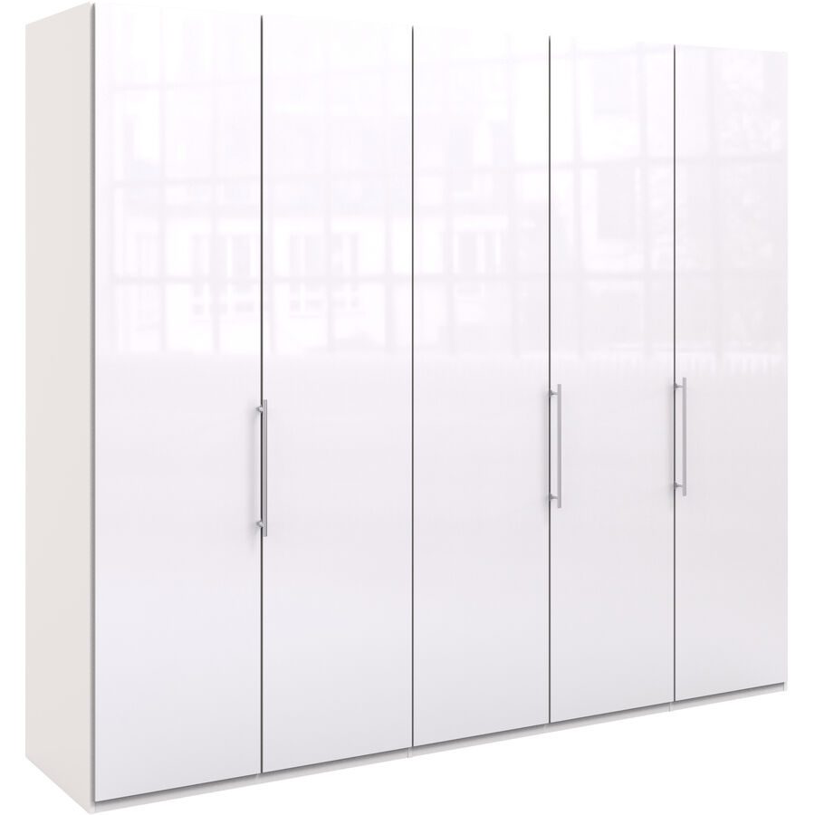 Kleiderschrank Folt Weiss Holzwerkstoff 250 cm 58 cm 216 cm - Kleiderschrank