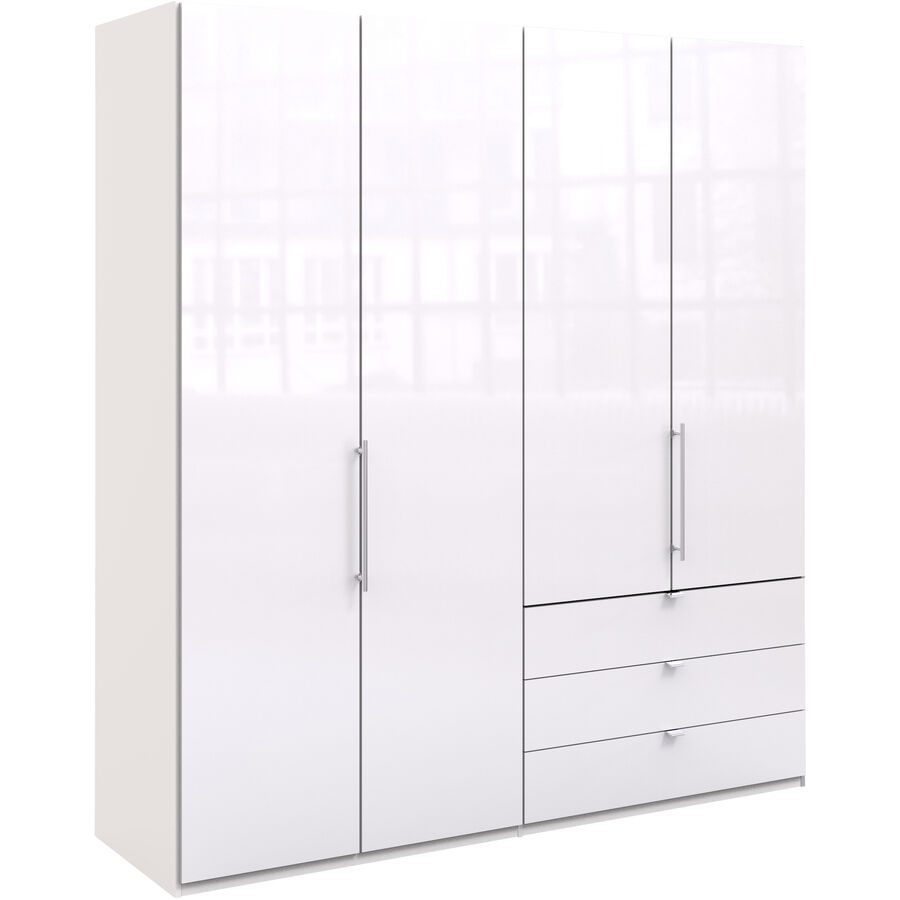 Kleiderschrank Folt Weiss Holzwerkstoff 200 cm 58 cm 216 cm - Kleiderschrank
