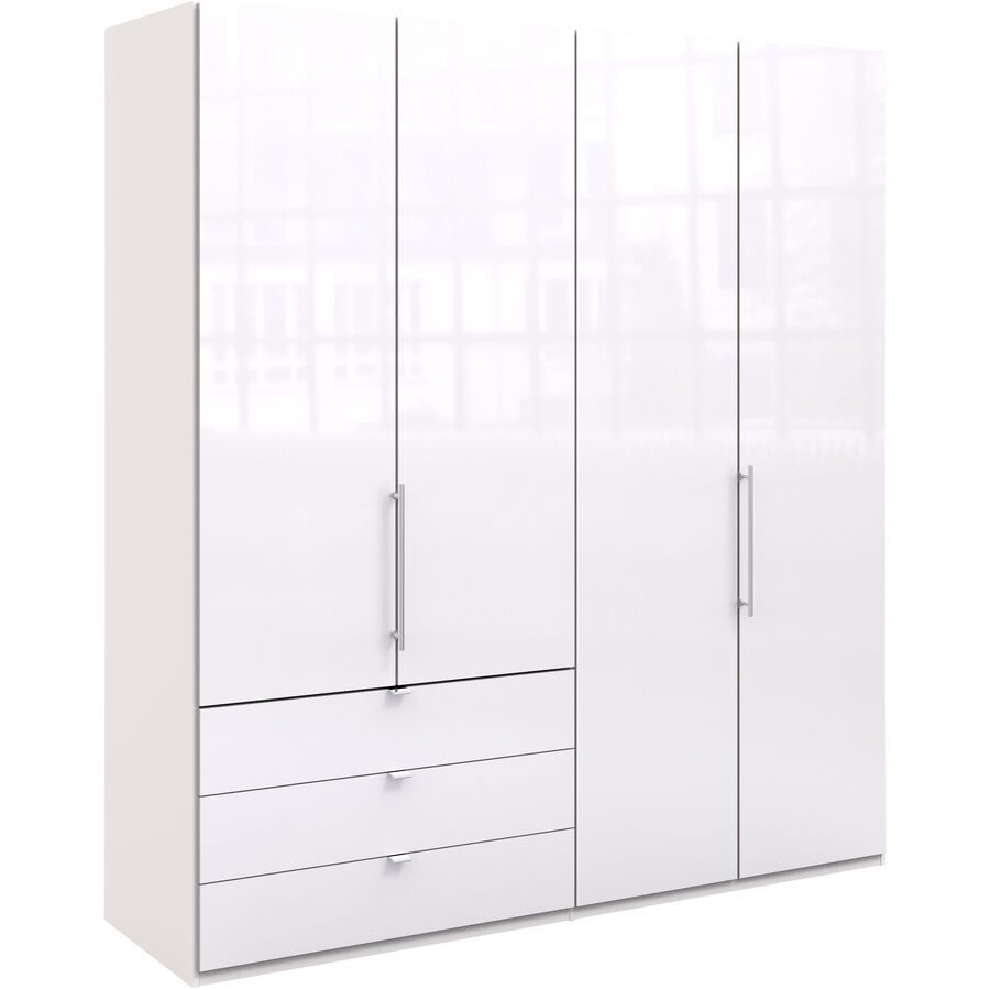 Kleiderschrank Folt Weiss Holzwerkstoff 200 cm 58 cm 216 cm - Kleiderschrank