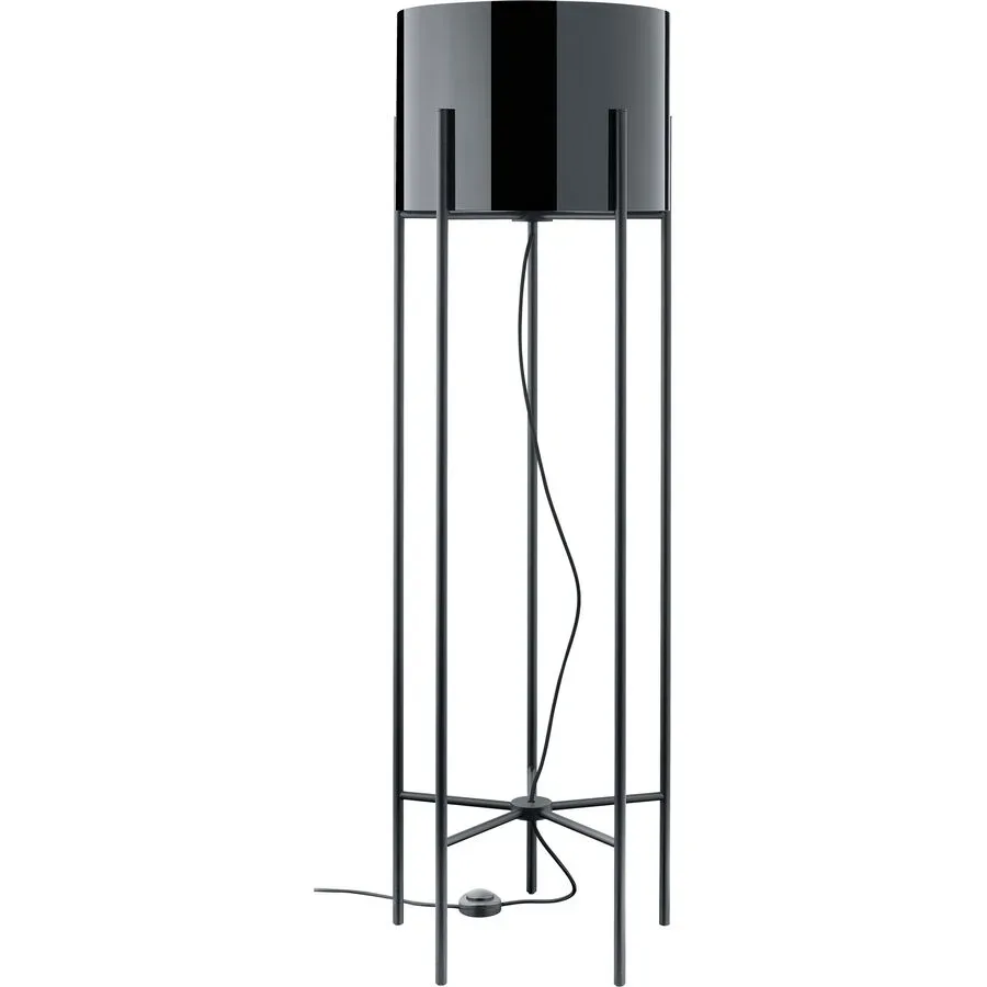 Designer-Stehlampe Bankamp Heritage E27 schwarz H 127 cm - Farbe: Schwarz/Gold - Material: Stahl - Designer-Stehlampe