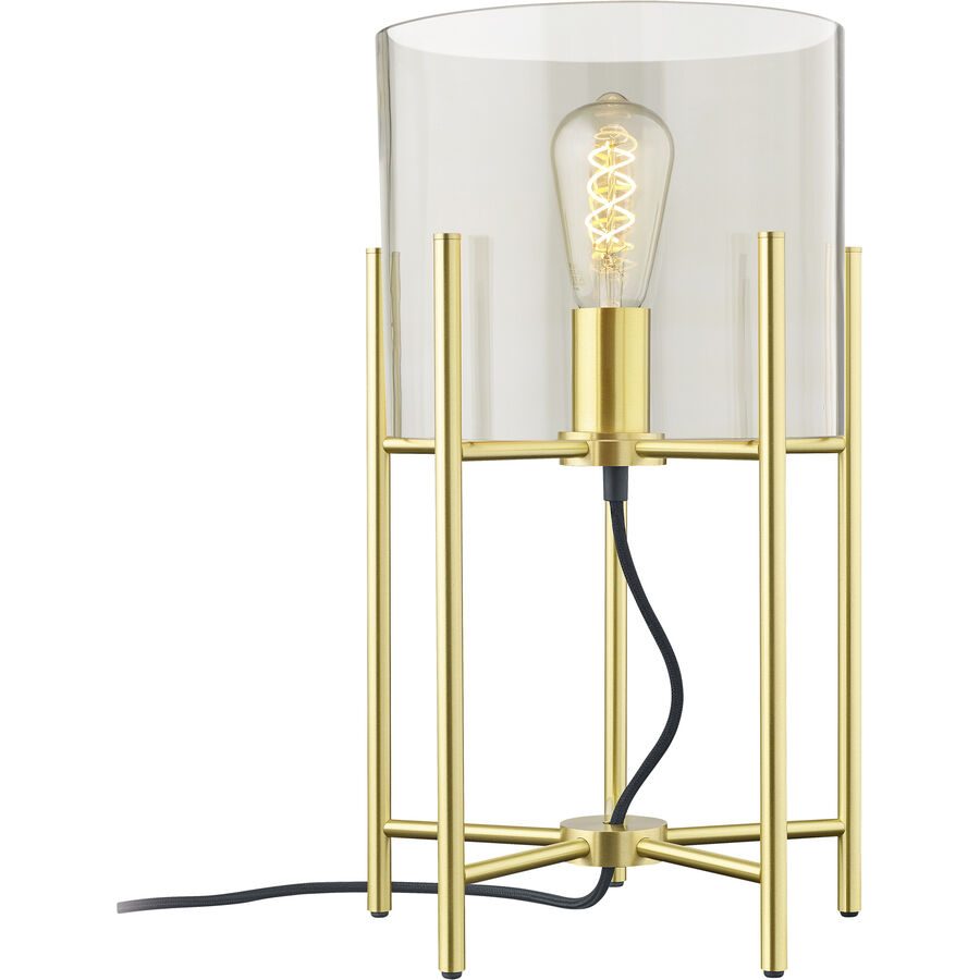 Designer-Tischlampe Bankamp Heritage E27 Messing matt H 34 cm - Farbe: Gold - Material: Messing/Glas - Designer-Tischlampe