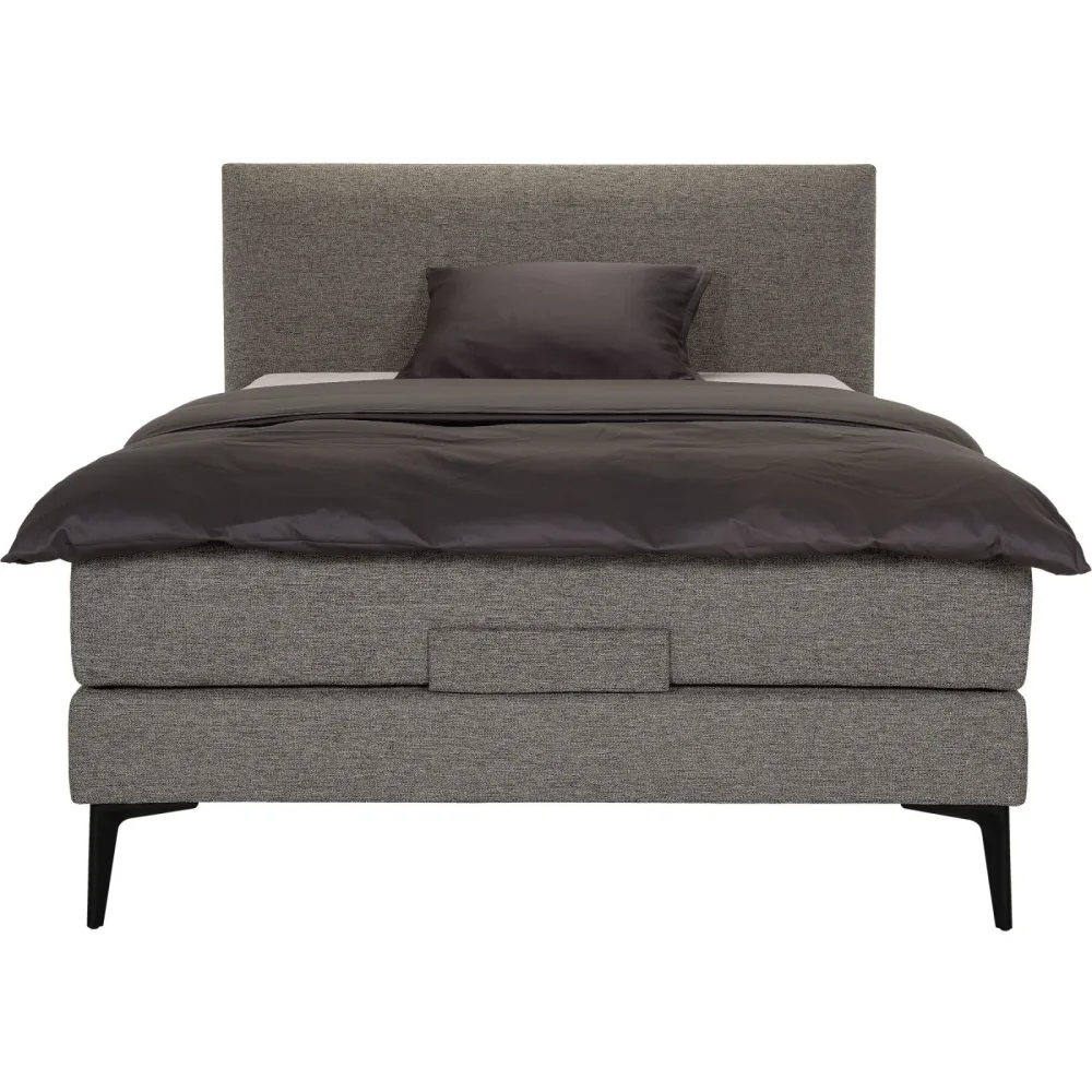 Boxspringbett Bela Beige/Braun Stoff 140 x 200 cm - Farbe: braun/beige - Möbel Konfigurator: Traummöbel individuell zusammenstellen - Boxspringbett