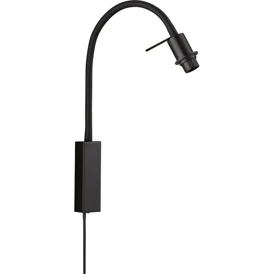 Wandlampe Nero M6 Schwarz Metall 4 cm 40 cm - Wandlampe
