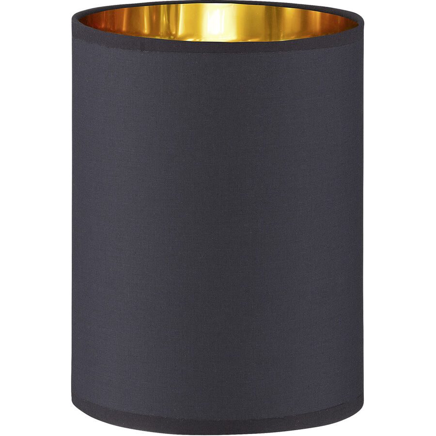 Lampenschirm Nero M6 Gold/Schwarz Stoff 9 cm 11 cm - Farbe: schwarz-gold - Lampenschirm
