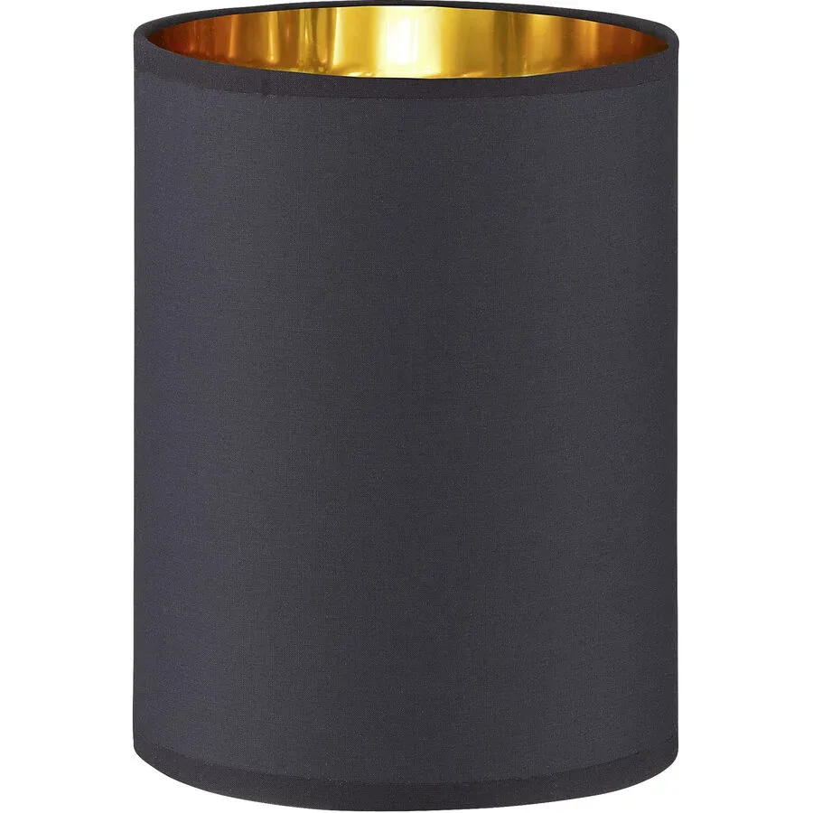 Lampenschirm Nero M6 Gold/Schwarz Stoff 9 cm 11 cm - Farbe: schwarz-gold - Lampenschirm