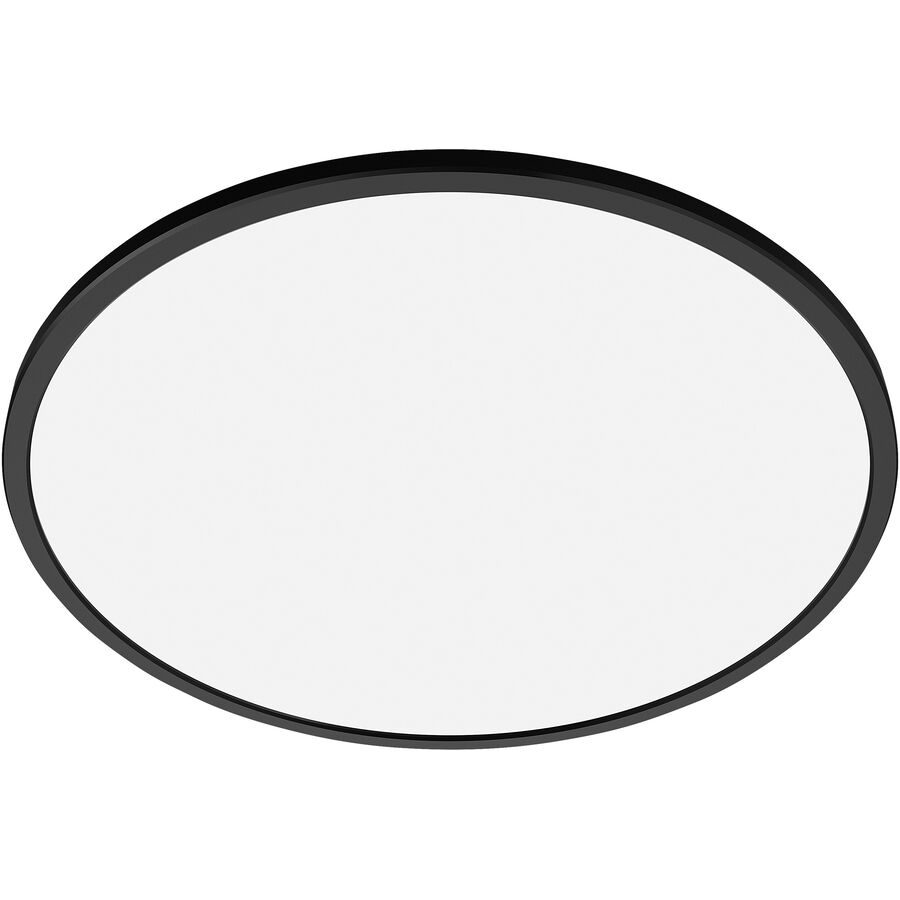 Deckenlampe WiZ Superslim Kunststoff/Metall schwarz - LED - Lichtfarbe: Extra warmweiss - Kaltes Tagesweiss - Material: Plastik - Deckenlampe- LED