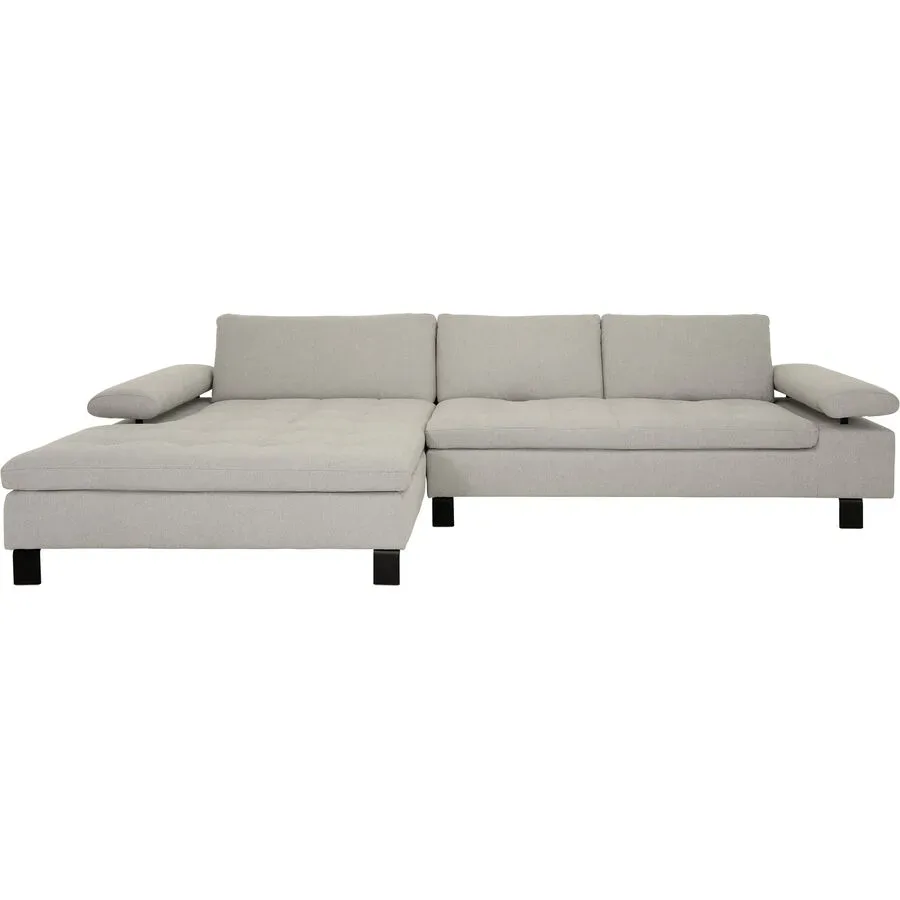 Ecksofa Tommaso Grau Stoff 194 cm 326 cm - Möbel Konfigurator: Traummöbel individuell zusammenstellen - Ecksofa